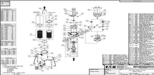 DCF-800 parts diagram for single actuator design